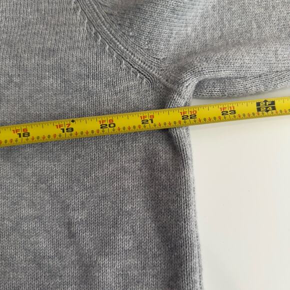 Shawl Collar Sweater Womens XL Gray Button Pullover Classic Thick Knit Preppy - Picture 7 of 7